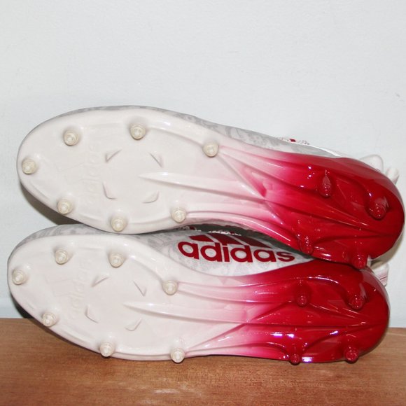 Adidas Adizero New Reign Young King Football Cleats Mens 13 Floral Red - Picture 7 of 8